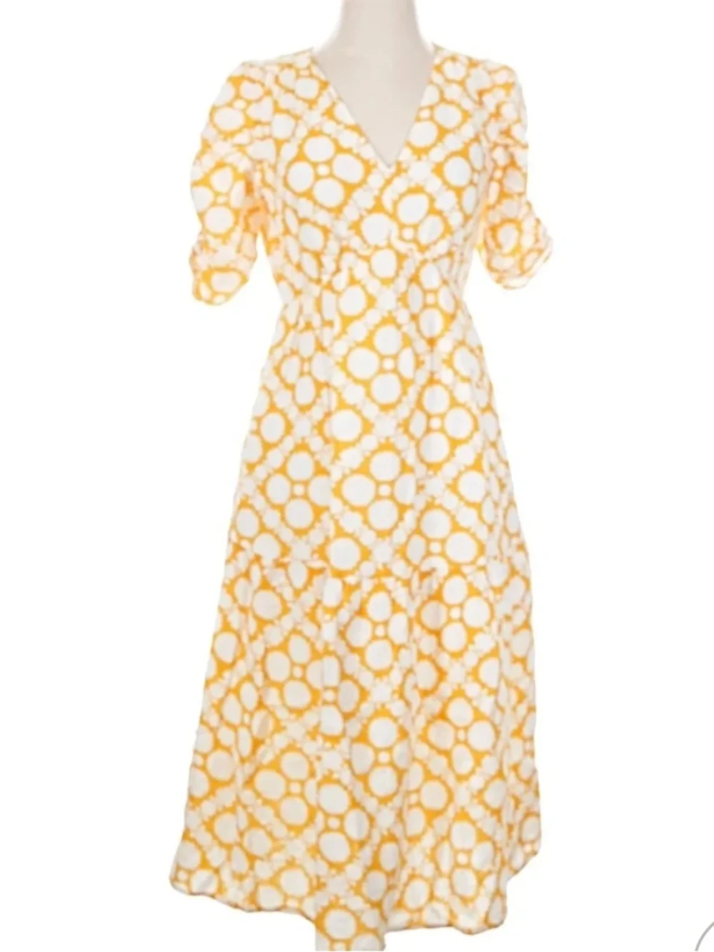 NWT! Time and Tru Women's Cotton Tiered Midi Dress with Elbow Length Sleeves SzM - Picture 5 of 12